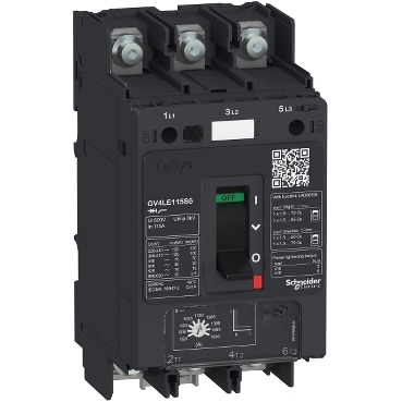 TeSys GV4L - magnetic motor breaker 2A to 115A - lug connection - toggle