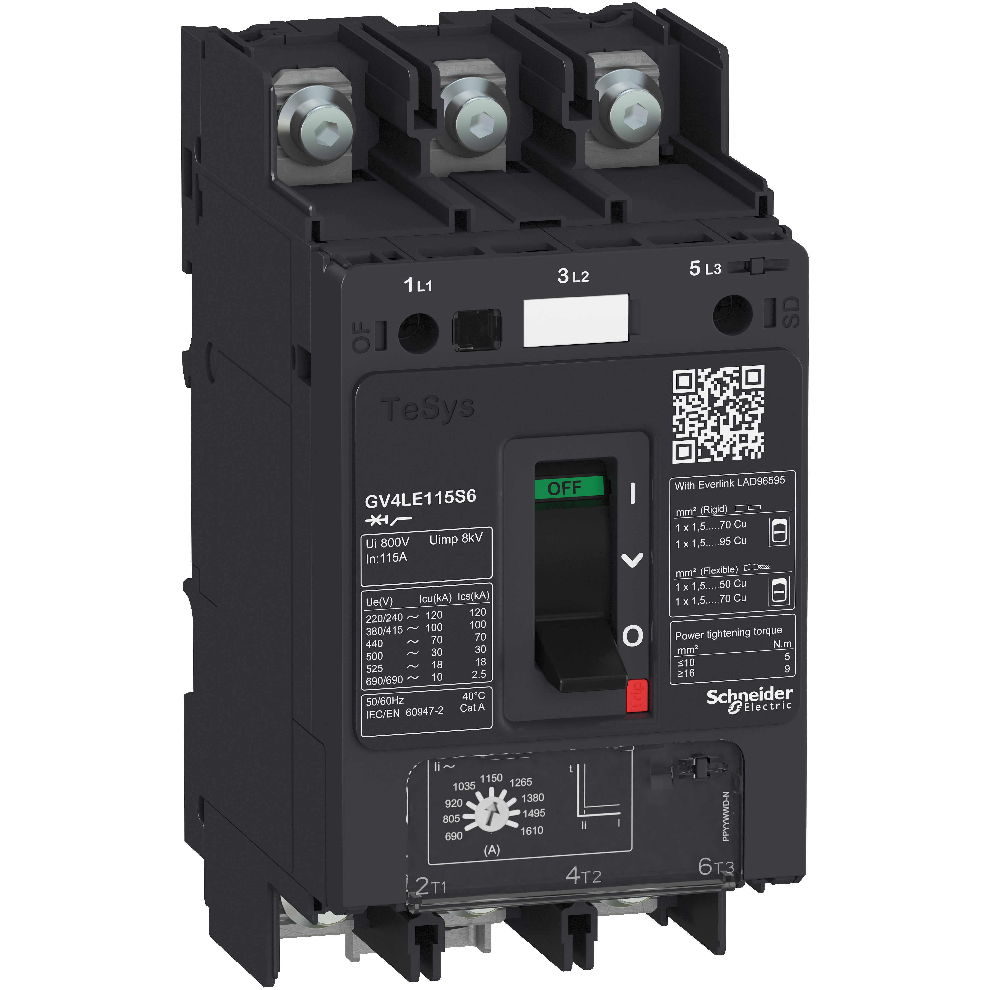 Disjoncteur 115A 50kA