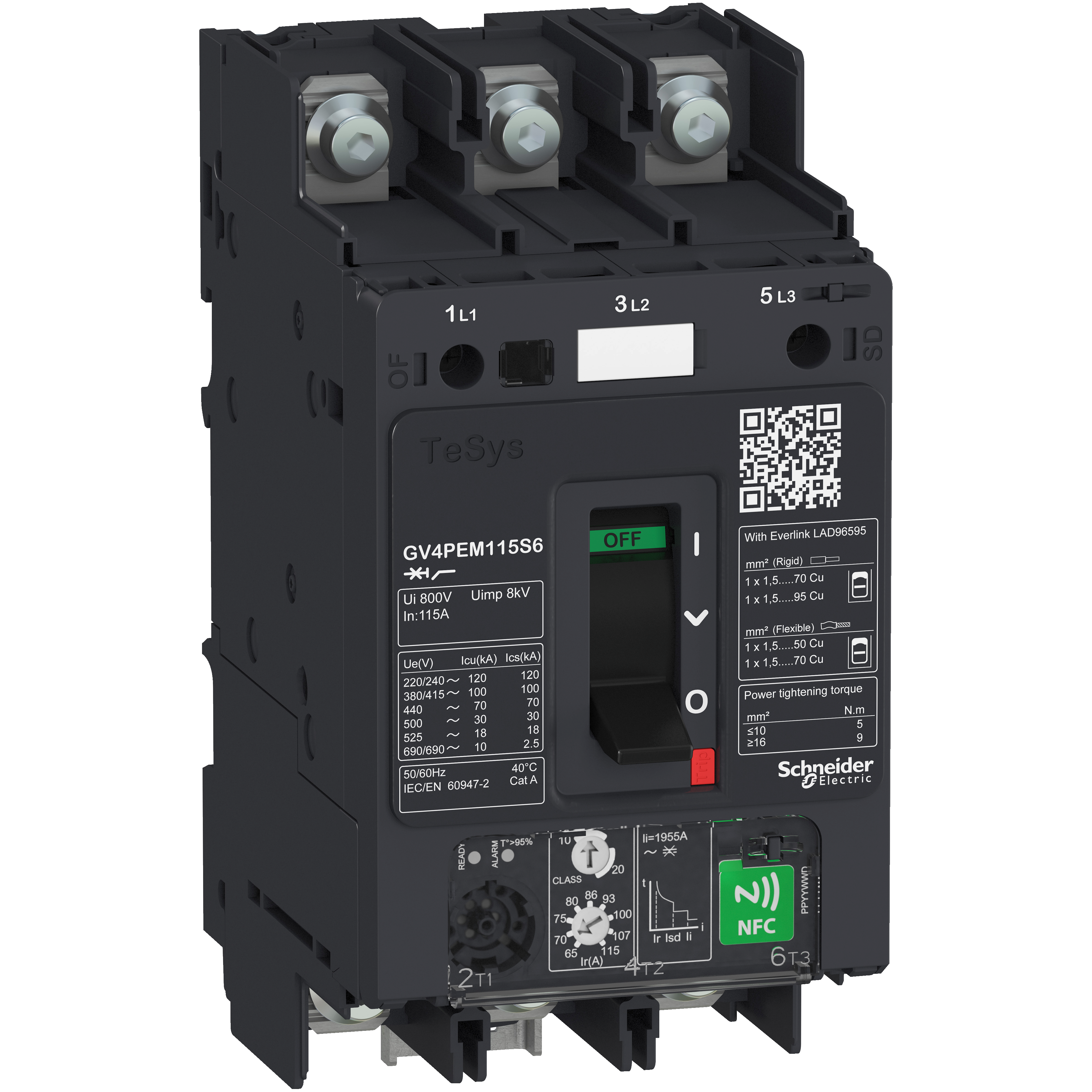 Disjoncteur moteur 115A 50kA