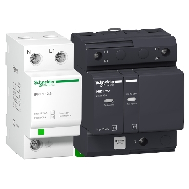 Acti 9 iPRF1, PRD1 Schneider Electric 서지 보호 장치 (Surge Protection Devices) Type 1 or Type 1+2