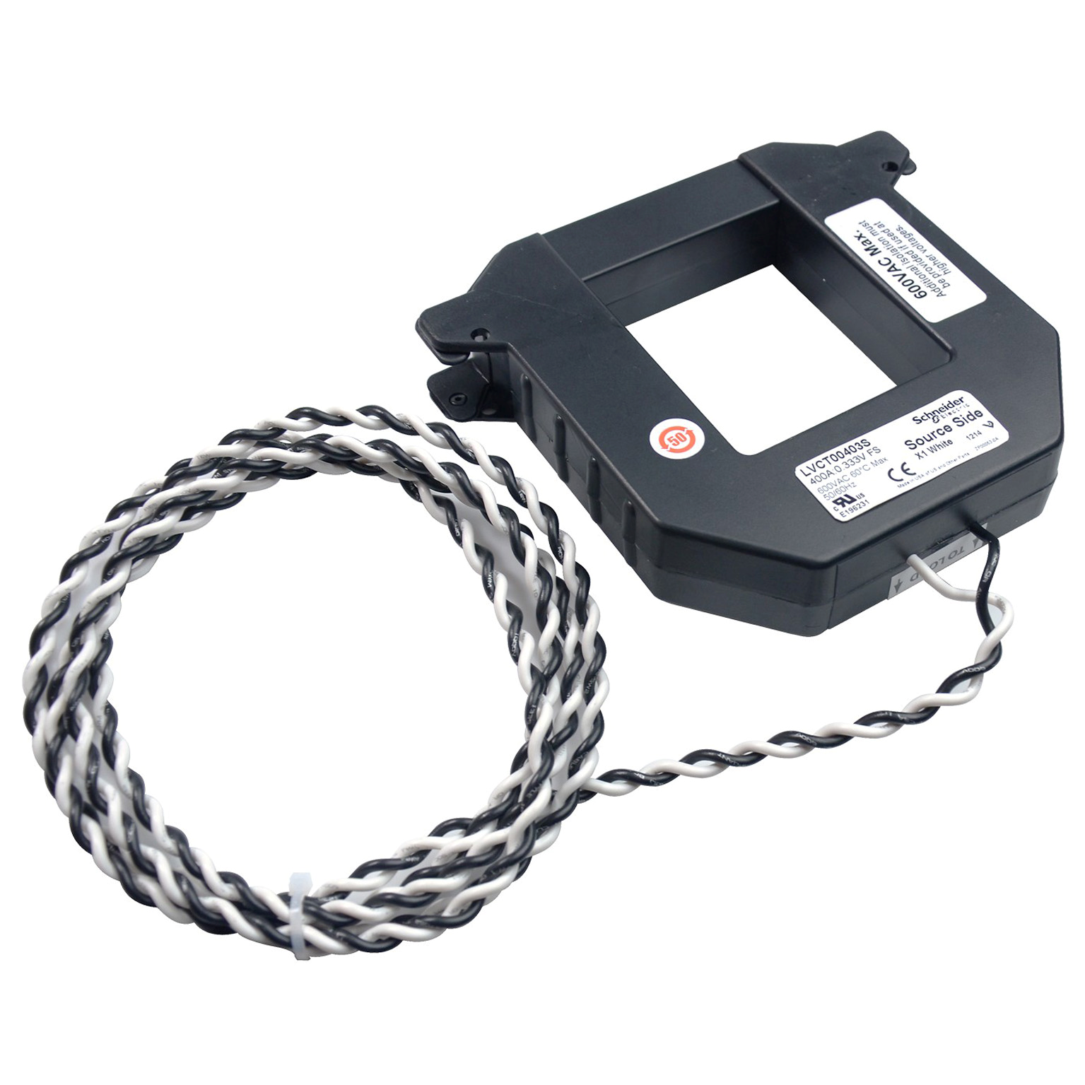 LVCT 400A - 0.333 V output - split core CT - 62 mm x 132 mm