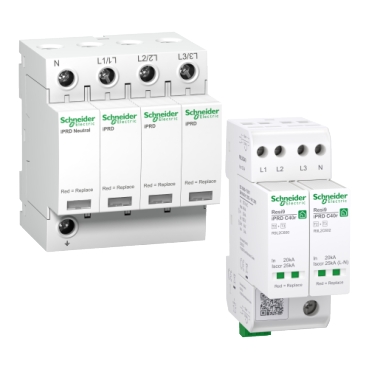 Acti9 iPRD Schneider Electric Surge Arrester Devices Type 2 or 3, from 8 kA to 65 kA
