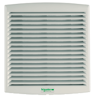  NSYCVF38M48DPF NSYCVF38M48DPF ClimaSys ventilator IP54, 38m3/h, 48V DC, sa izlaznom rešetkom i filterom G2 Tip proizvoda ili komponente	
Ventilator
Type of filter	
Standardni
Flow rate	
Slobodan protok sa standardnim filterom: 44 m3/h
[us] nazivni napon	
36...56 V
Naponski ulaz	
48 V DC
Dopunske informacije
Absorbed power	
3.6 W
[in] nazivna struja	
0,07 A
Noise level < at	
40…41 dB
Tip ležaja	
Kuglični
Visina	
137 mm spoljašnja:
Širina	
117 mm spoljašnja:
Dubina	
49 mm spoljašnja:
Dimenzije izreza	
92 x 92 mm
Masa proizvoda	
0,23 kg
Materijal	
Izlaznu rešetku: brizgana termoplastika (ASA PC)
Boja	
Izlaznu rešetku: siva (RAL 7035)
Temperatura okoline za rad uređaja	
-10…70 °C
Temperatura okoline za skladištenje	
-40…70 °C
Maksimalni pritisak	
29 Pa protok 0 m³/h
Povezivanje - priključci	
Kabl
Ip stepen zaštite	
IP54 