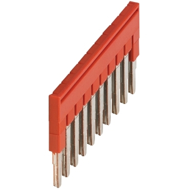 Linergy, Plug-in Bridge, Linergy TR, 10 Points, For 2.5mm² Terminal Blocks, Red, 10 Way, Set Of 10