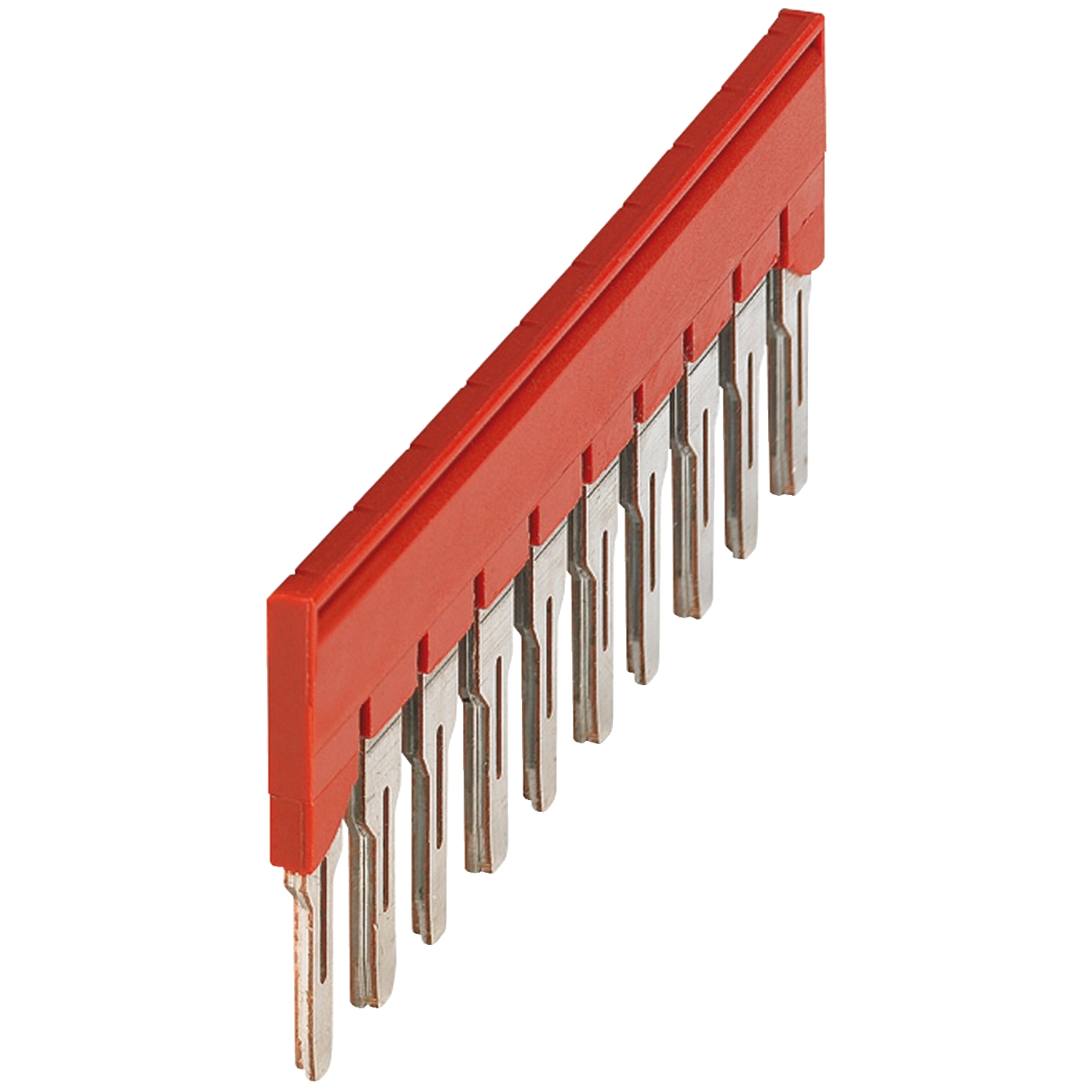 Plug-in bridge, Linergy TR, 10 points for 6mm² terminal blocks, red, 10 way, set of 10