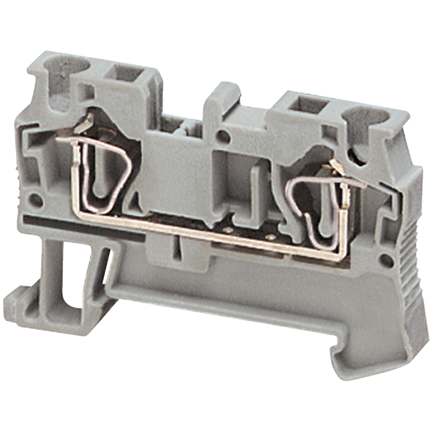 Terminal block, Linergy TR, spring type, feed through, 2 points, 4mm², grey, set of 50