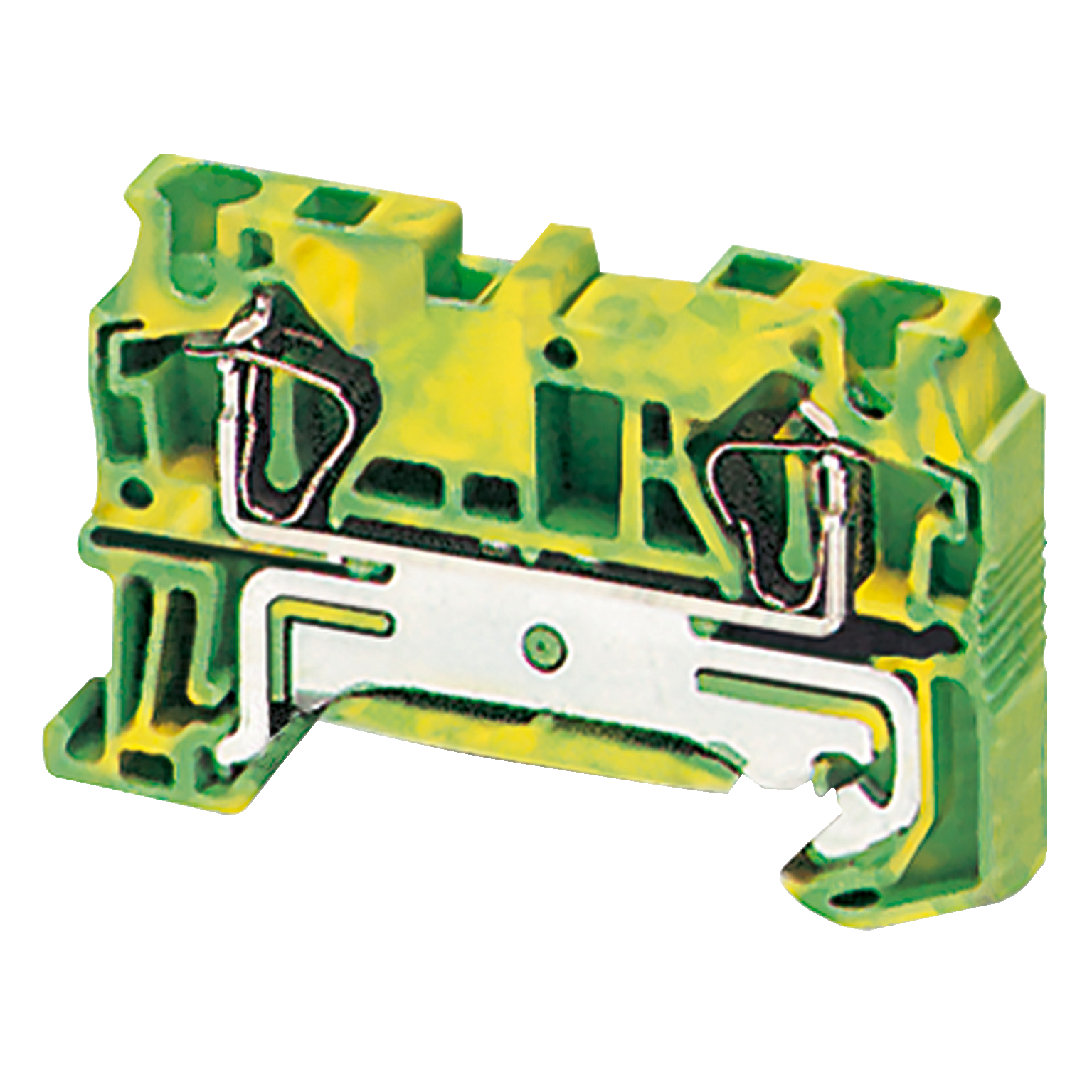 Terminal block, Linergy TR, spring type, protective earth, 2 points, 4mm², green-yellow, set of 50
