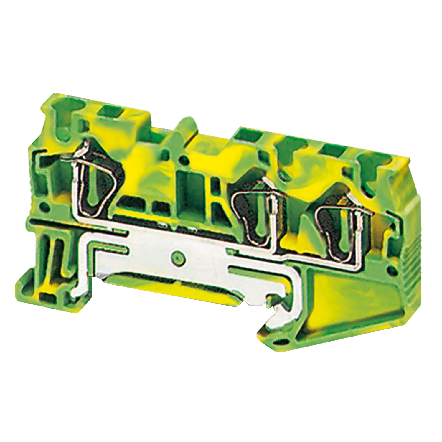Terminal block, Linergy TR, spring type, protective earth, 3 points, 4mm², green-yellow, set of 50