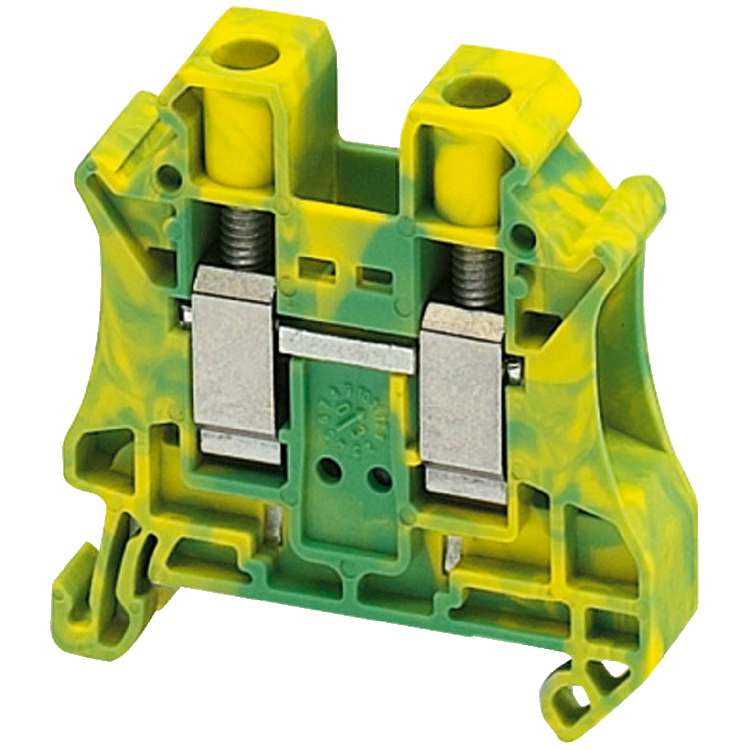 Terminal block, Linergy TR, green-yellow, 10mm2, protective earth, 2 points, Set of 50