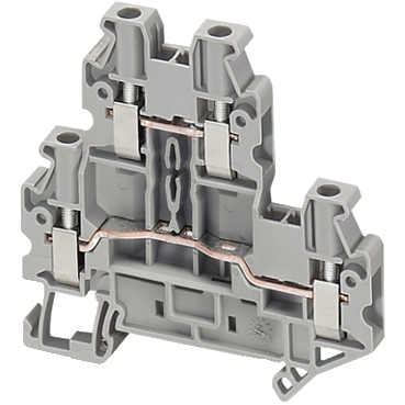 Linergy Passthrough Terminal Block, 2.5mm², 24A, Double Level, 1x1 Screw