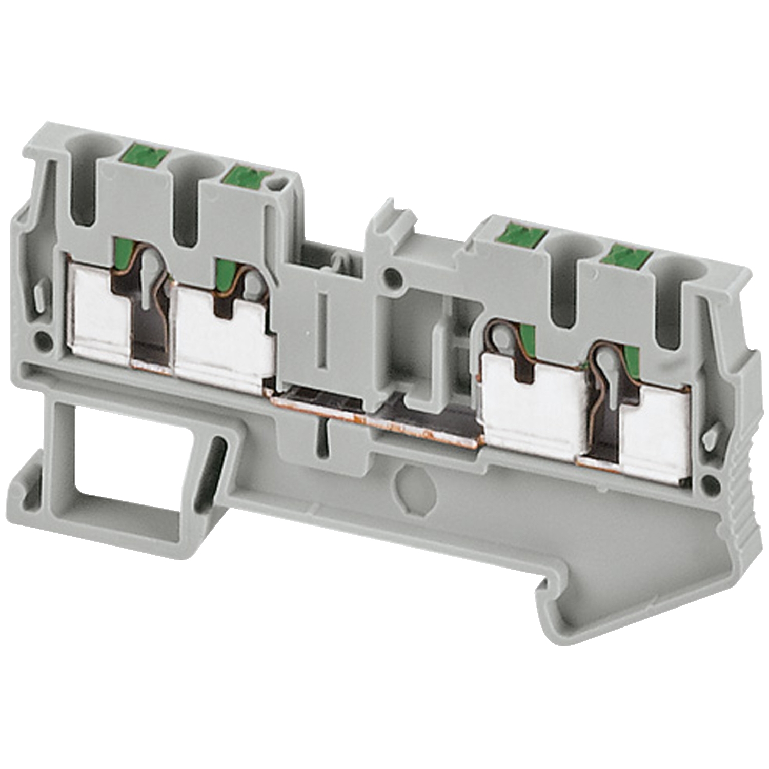 Terminal block, Linergy TR, push-in type, feed through, 4 points, 2.5mm², grey, set of 50