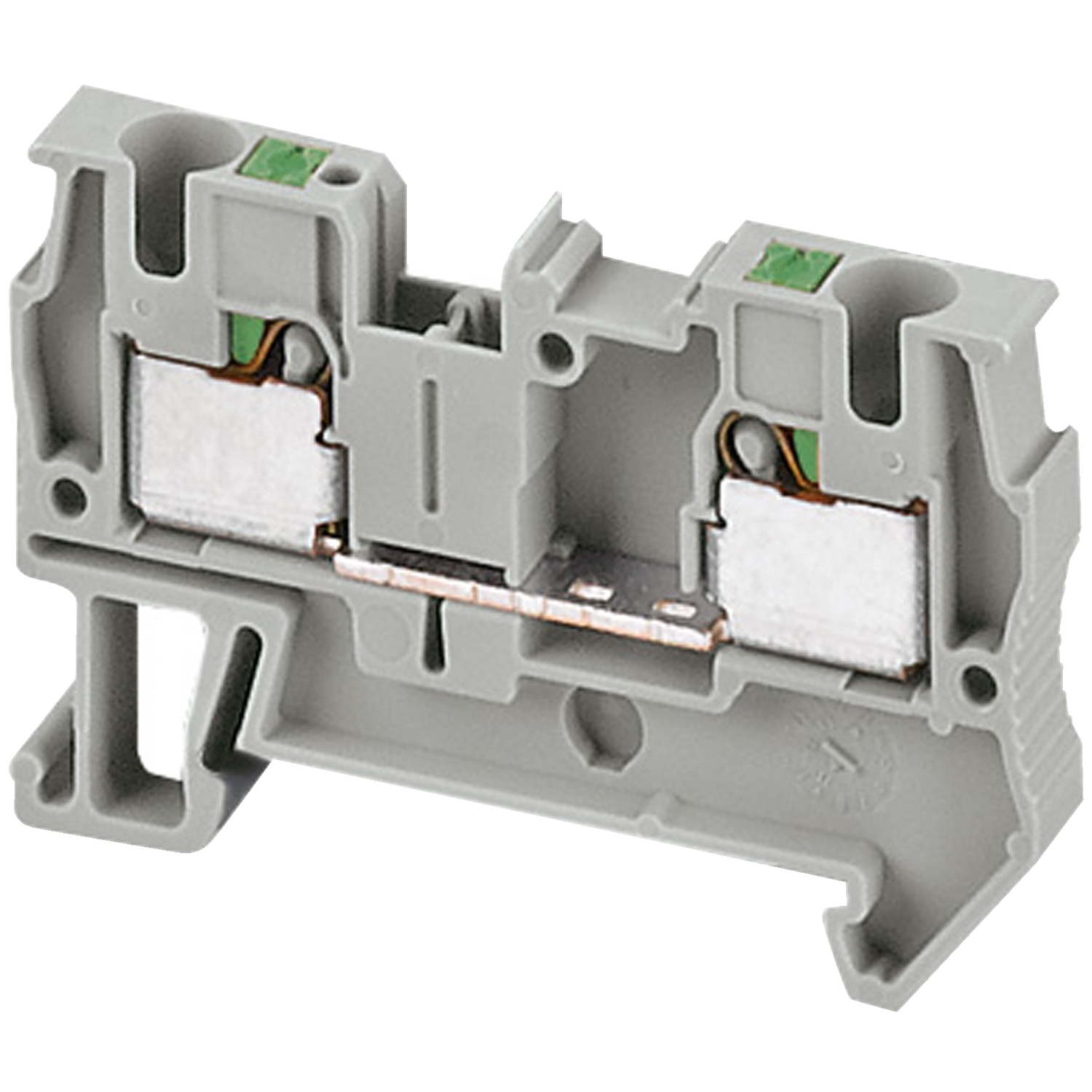 Terminal block, Linergy TR, push-in type, feed through, 2 points, 4mm², grey, set of 50