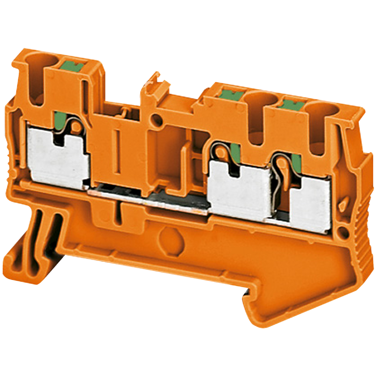 Terminal block, Linergy TR, push-in type, feed through, 3 points, 2.5mm², orange, set of 50