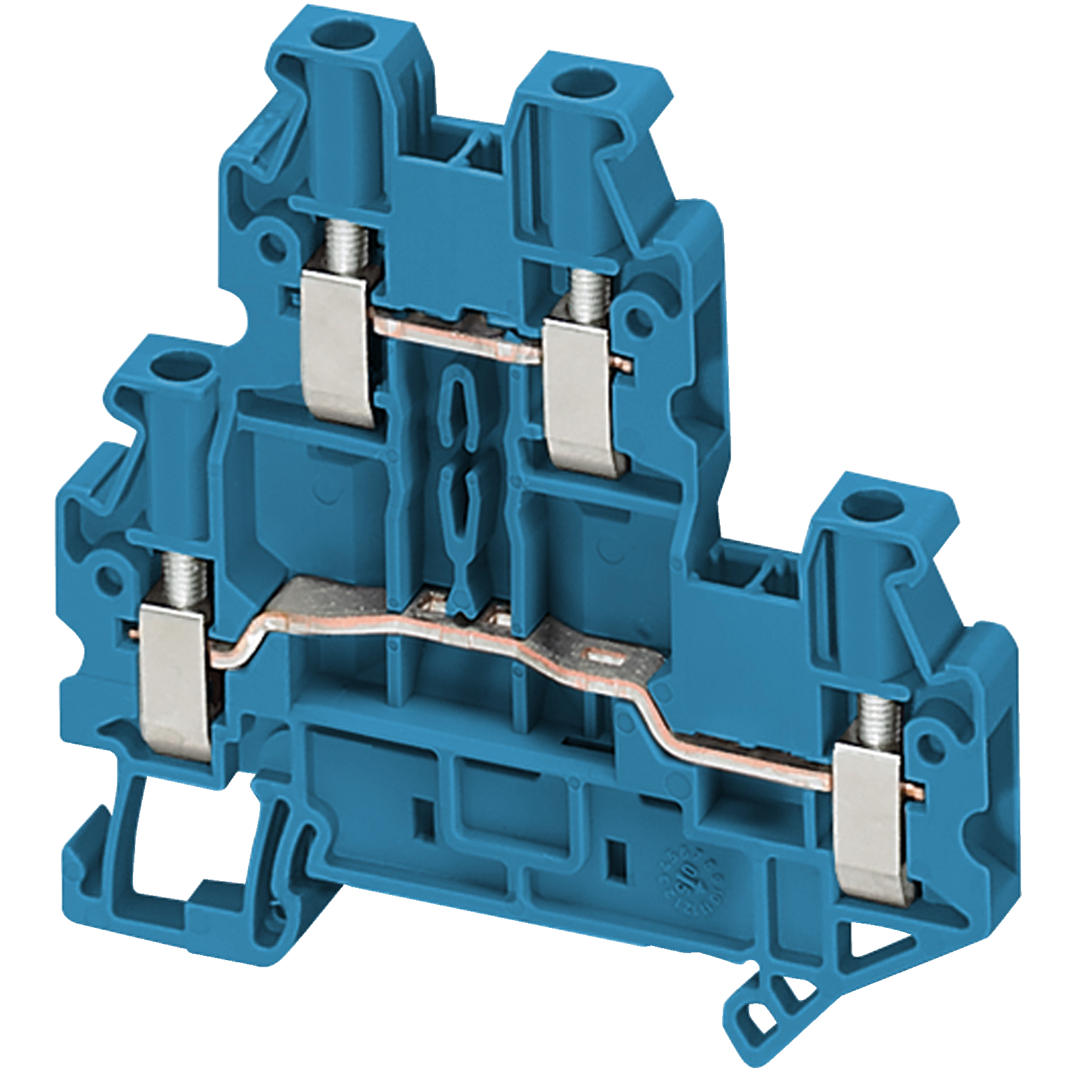 Terminal block, Linergy TR, blue, 2.5mm2, double level, 4 points, set of 10