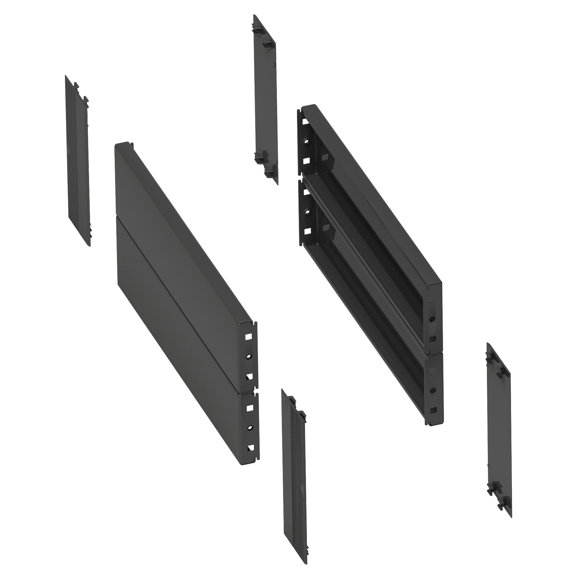 Side panels for the plinth, PanelSeT SFN, Spacial SF, for electrical enclosure  D800mm, set of 4, H200mm