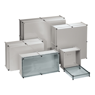 Insulating polyester and polycarbonate modular boxes