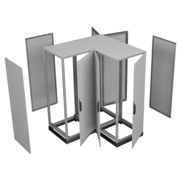 Steel floor-standing modular electrical enclosures