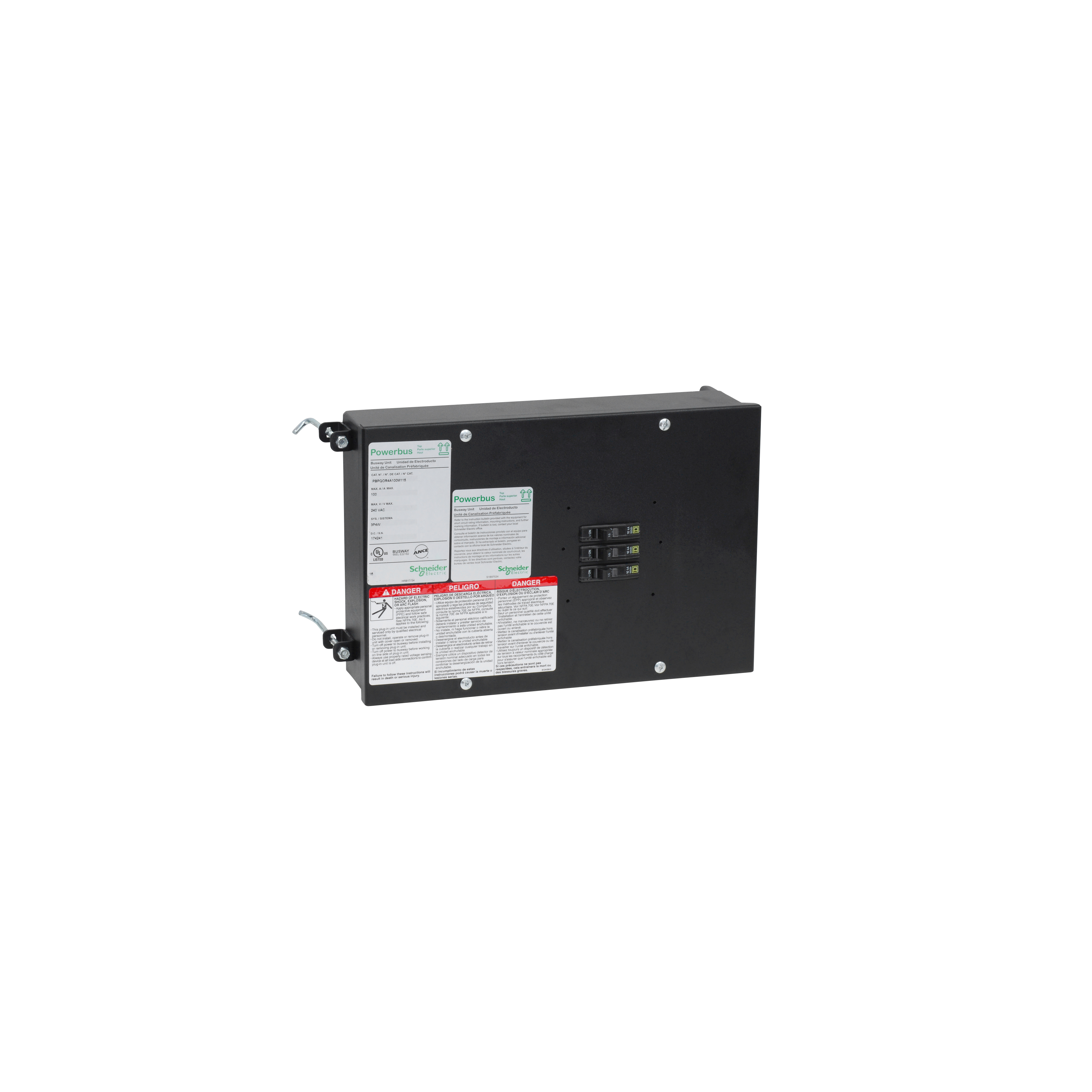 Busway Circuit Breaker Plug-in Unit 20A, QOB, 4A Type 2 with 3 Receptacles