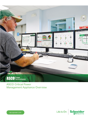 ASCO Critical Power Management Appliance Overview