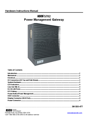 User Manual | ASCO 5702 Power Management Gateway | 381333-477