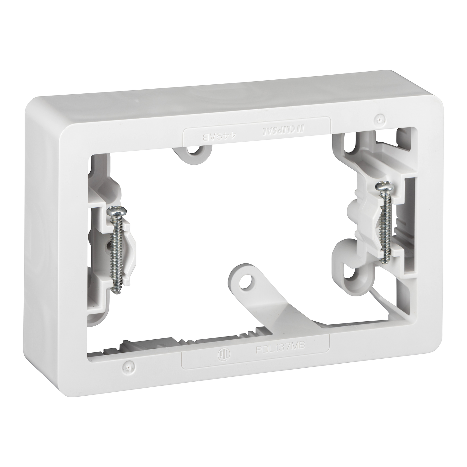 PDL Mounting block 1-Gang 34mm - White