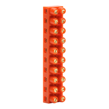 PDL General Accessories, Connector Strip, 10-Way 32A 500V 60 Degrees, Orange