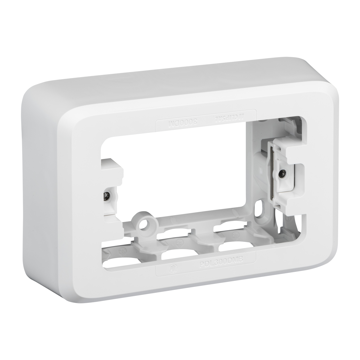 PDL Iconic - Mounting Block Deep 40mm 1-Gang - White