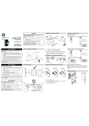 PDL Iconic- PIR Motion Sensor Mechanism-Instruction Sheet (EN)