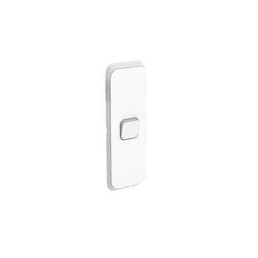 Iconic, Cover Plate Switch, Architrave, 1-Gang, Vivid White
