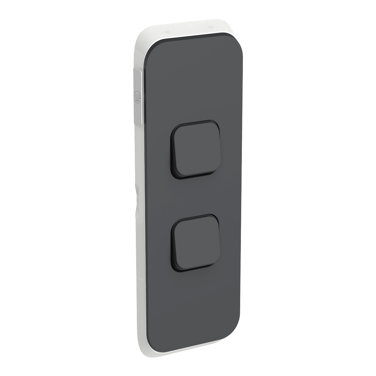 PDL Iconic - Cover Plate Switch Architrave 2-Gang - Anthracite