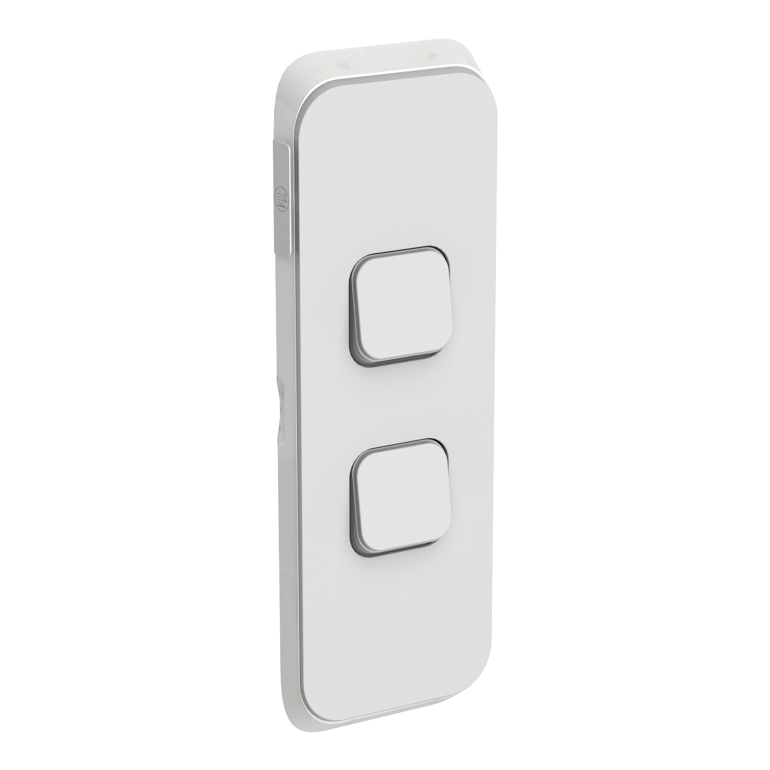 PDL Iconic - Cover Plate Switch Architrave 2-Gang - Cool Grey