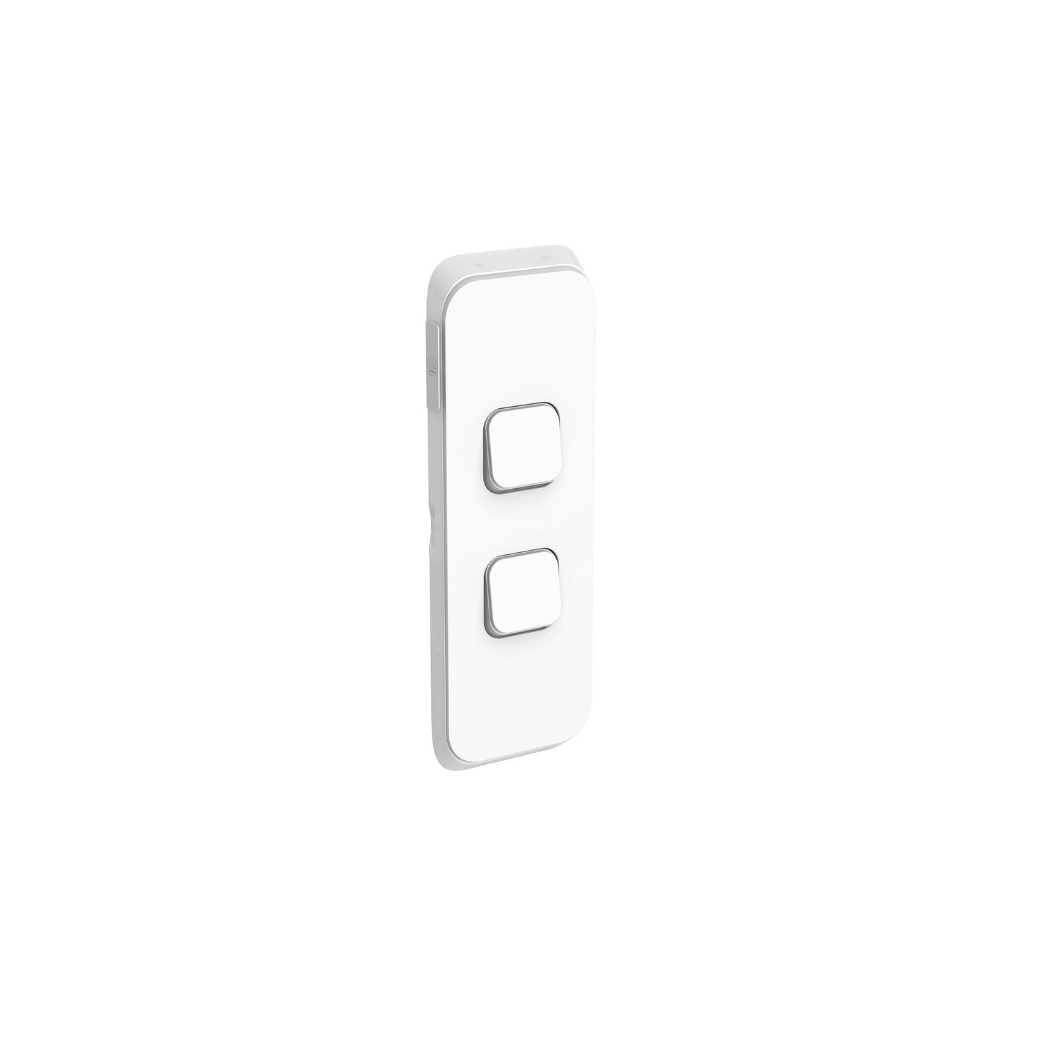 PDL Iconic - Cover Plate Switch Architrave 2-Gang - Vivid White