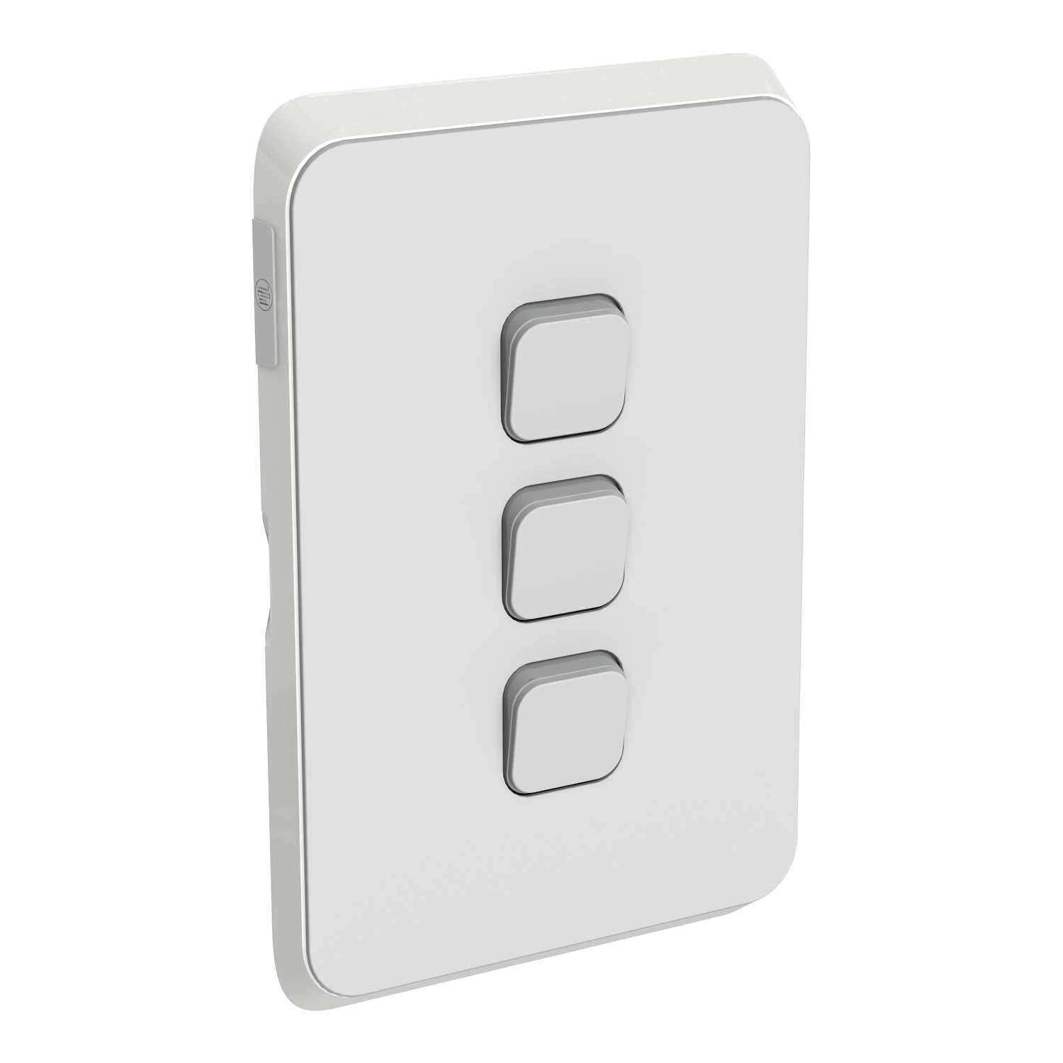 PDL Iconic - Cover Plate Switch 3-Gang - Cool Grey