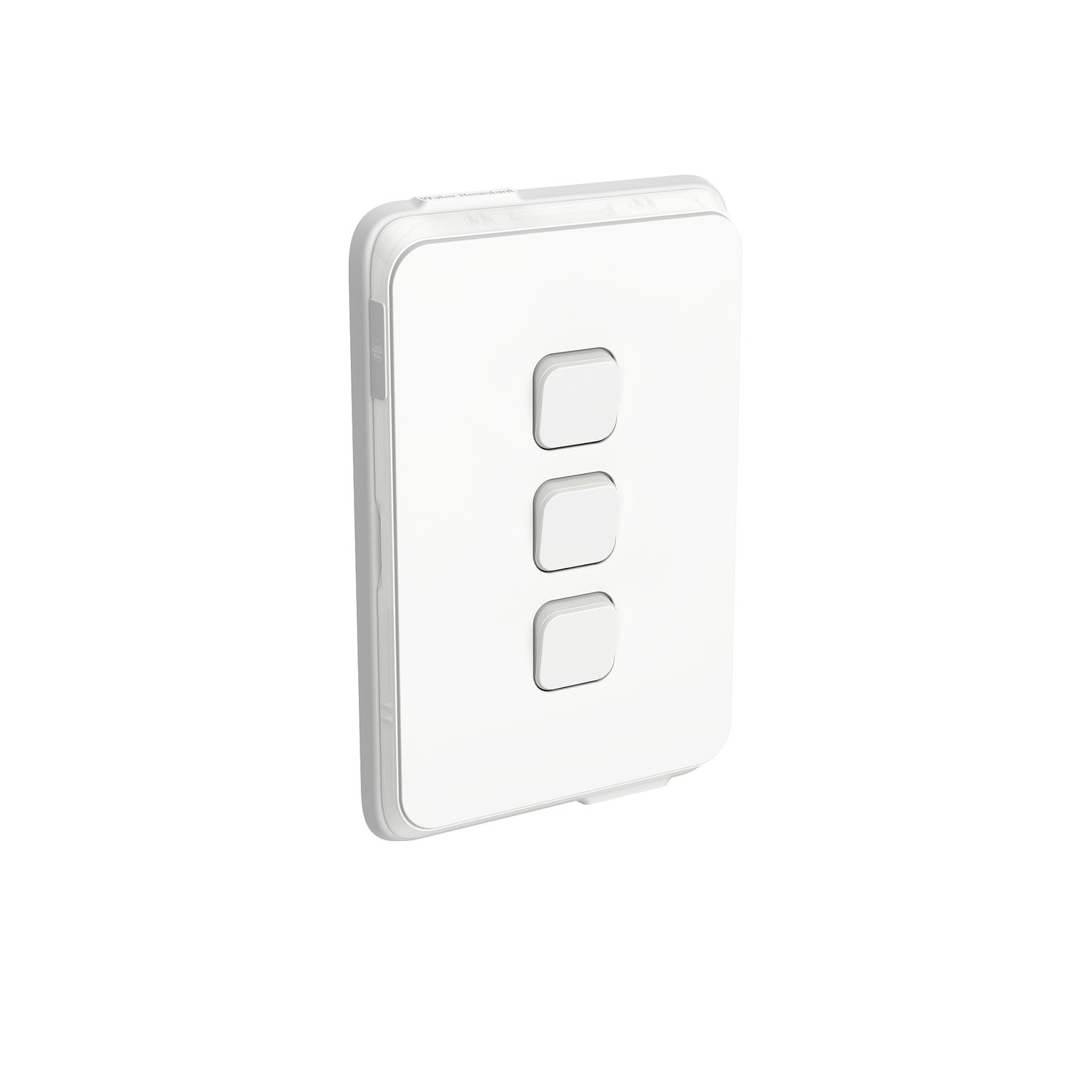 PDL Iconic - Waterproof Switch 3-Gang 20A IP44 Vertical - Vivid White