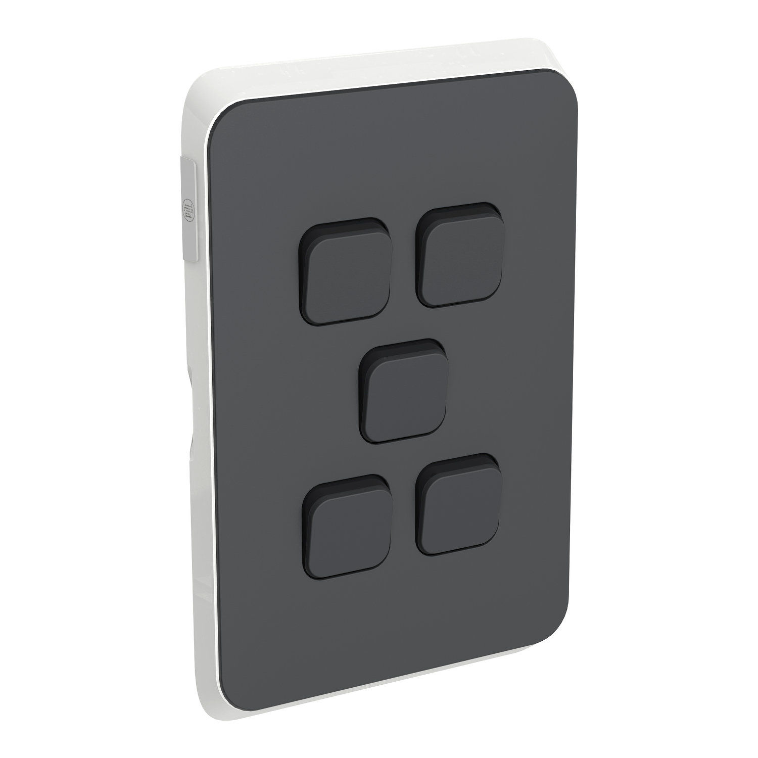 PDL Iconic - Cover Plate Switch 5-Gang - Anthracite