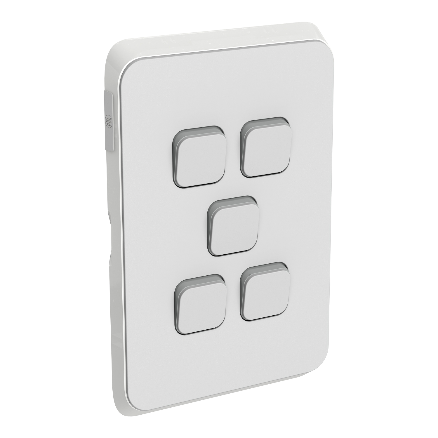 PDL Iconic - Cover Plate Switch 5-Gang - Cool Grey