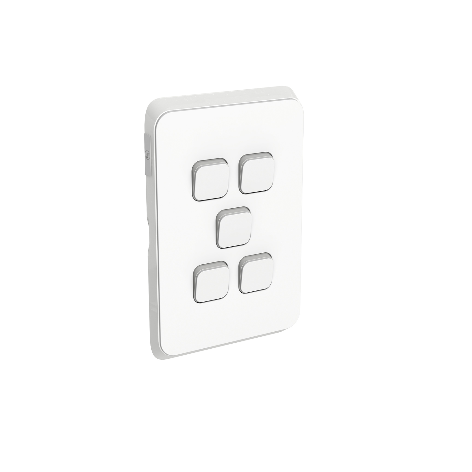 PDL Iconic - Cover Plate Switch 5-Gang - Vivid White