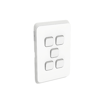 PDL Iconic Switch Plate Skin, 5 Gang, Horizontal/Vertical Mount