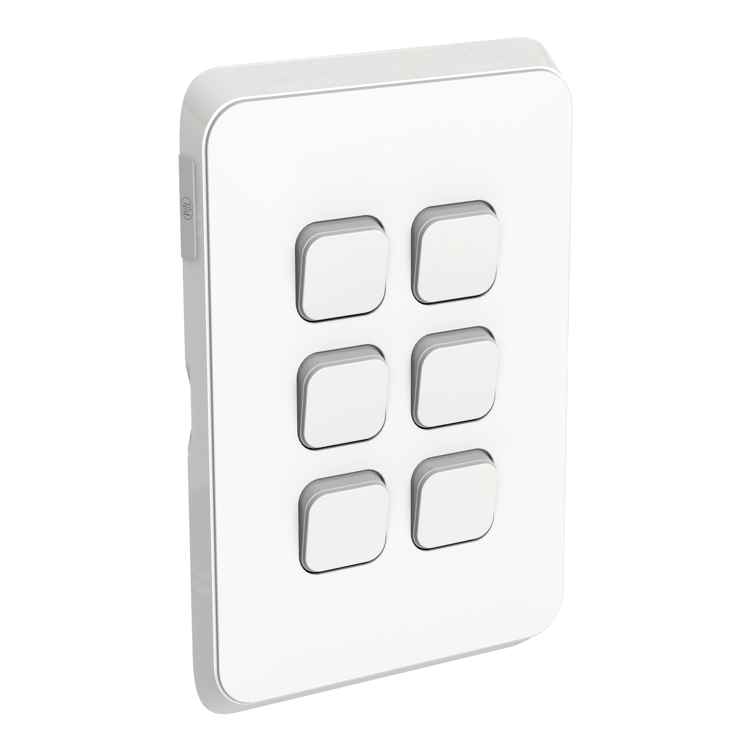 PDL Iconic - Cover Plate Switch 6-Gang - Vivid White
