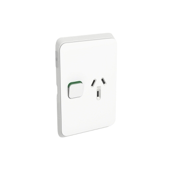 Switch Socket Single Vertical Grid And Skin, 10A, 250VAC