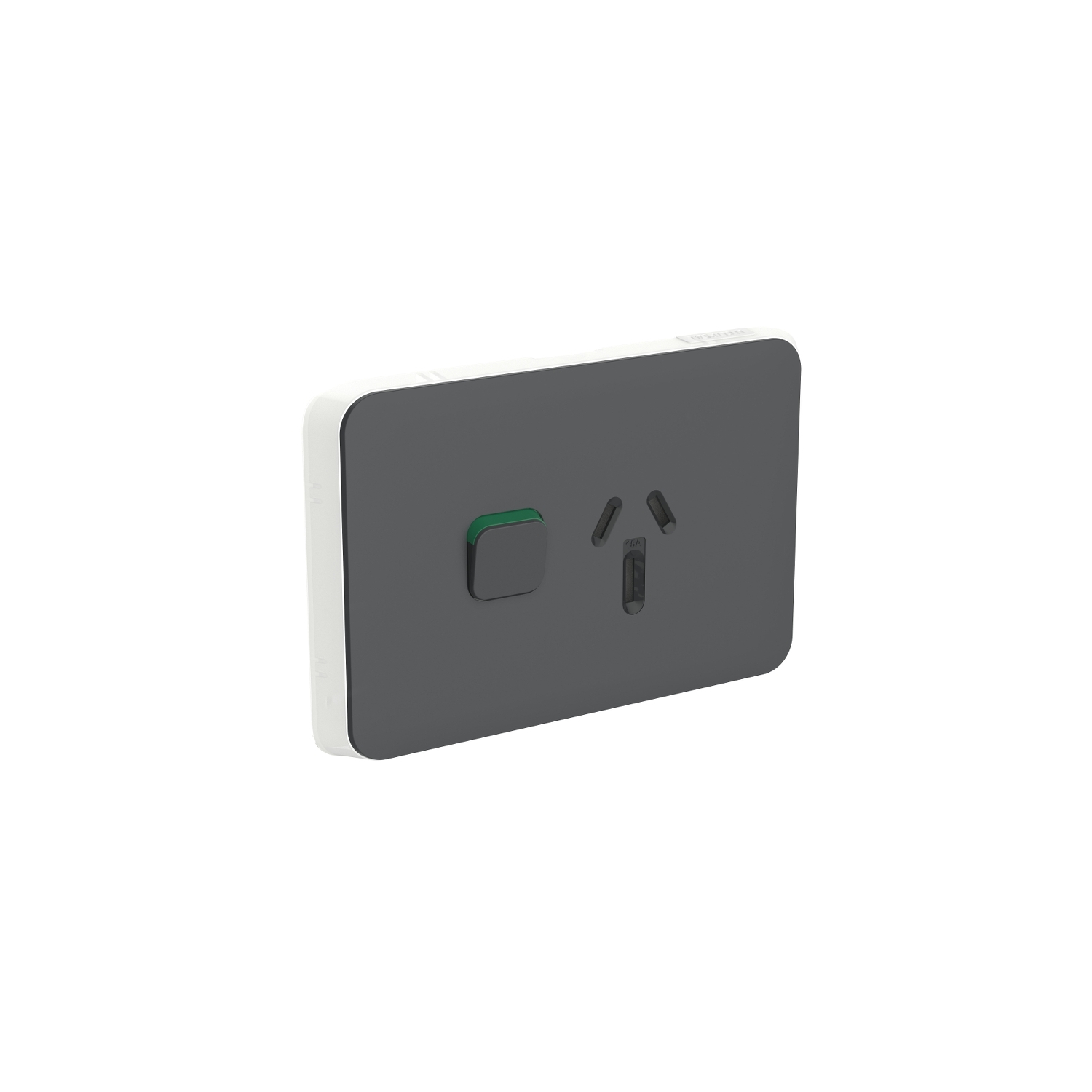 PDL Iconic - Cover Plate Switched Socket 15A Horizontal - Anthracite