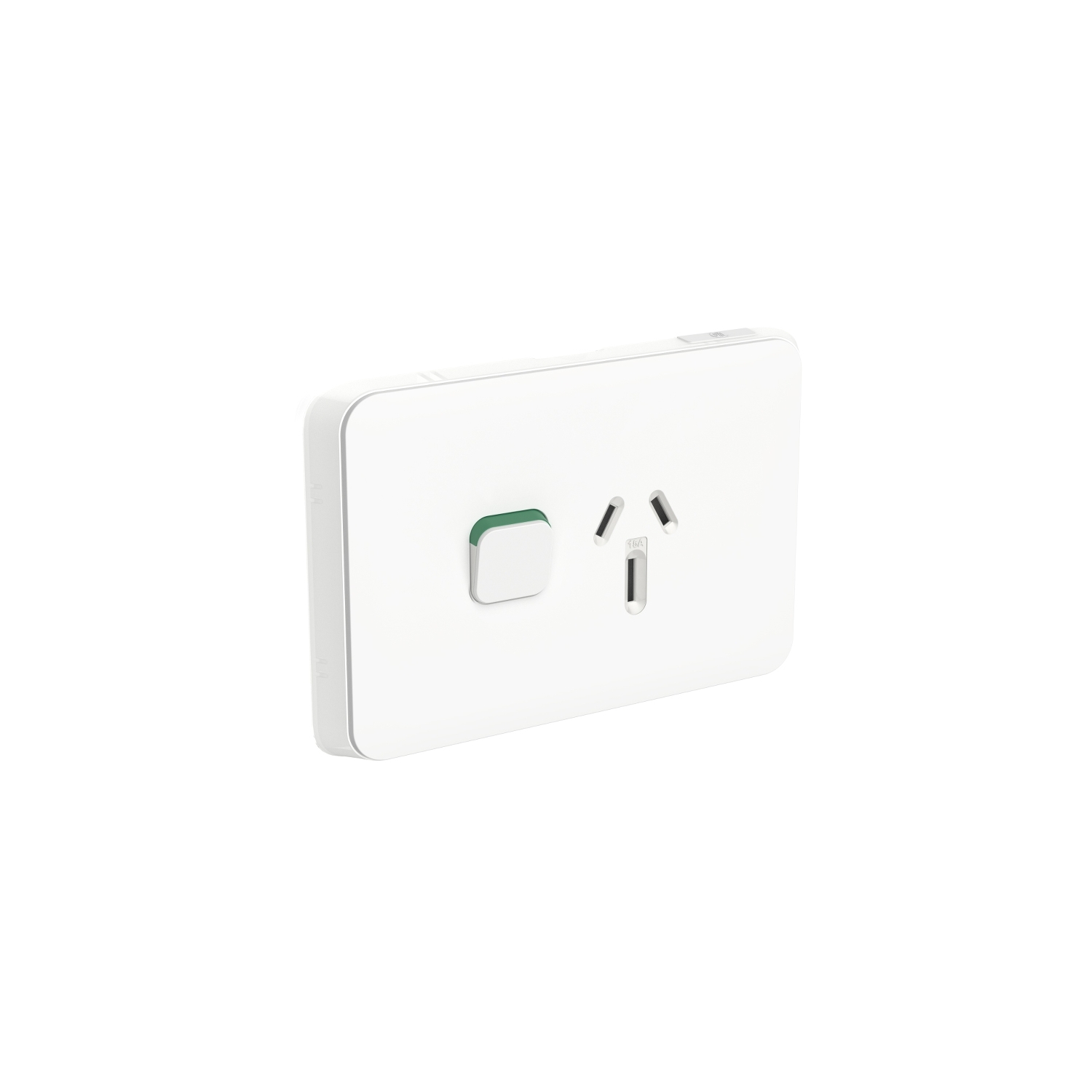 PDL Iconic - Cover Plate Switched Socket 15A Horizontal - Cool Grey