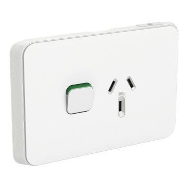 Iconic, Switched Socket, 10A Horizontal 250V