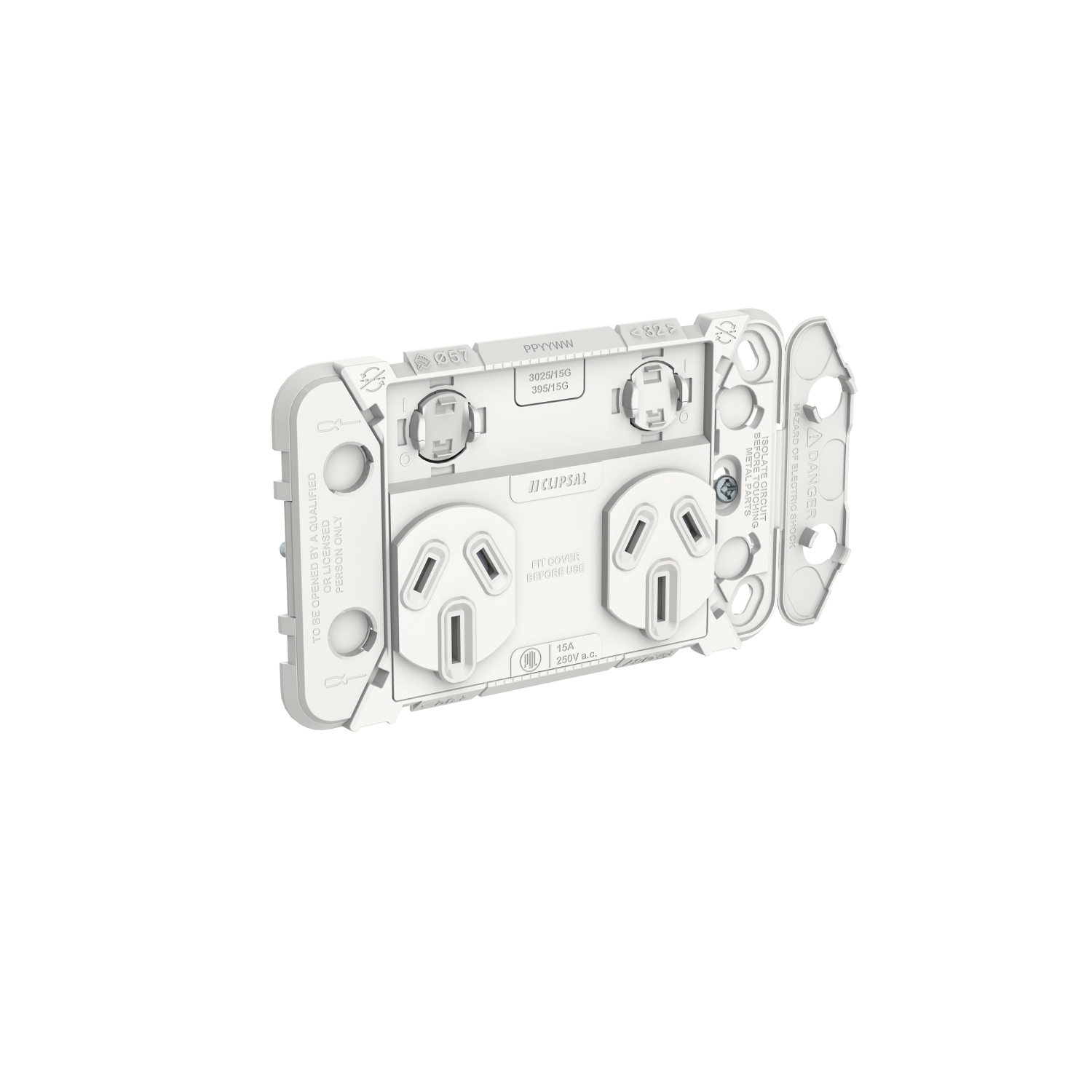 PDL Iconic - Grid Double Switched Socket 15A 250V