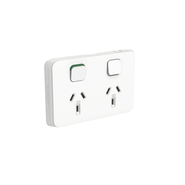 Skin Socket Outlet Cover Horizontal, Double Switch Socket