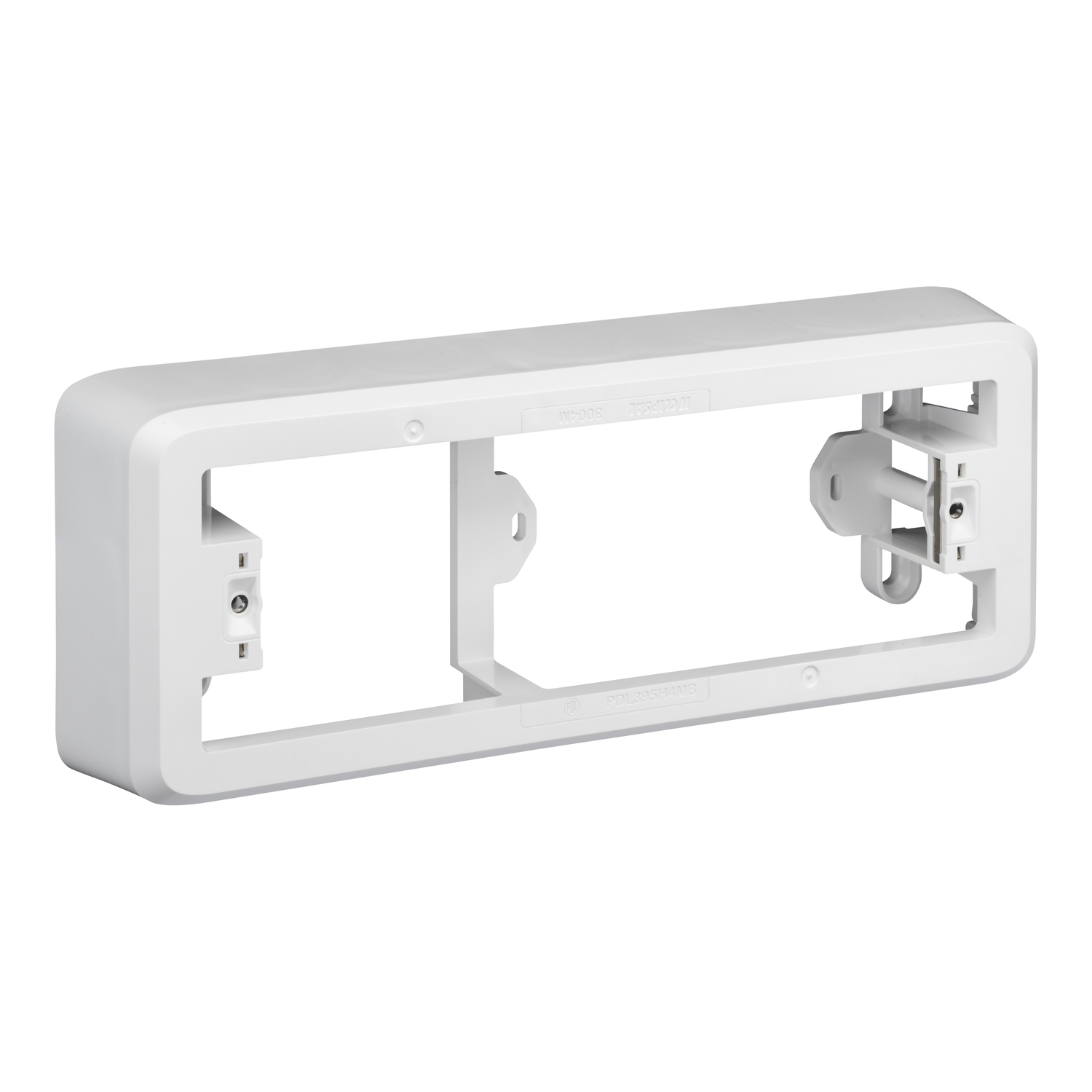 PDL Iconic - Mounting Block Quad Socket 4-Gang - Vivid White