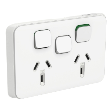 Socket Outlet Cover, Horizontal, Double Switch, Extra Switch