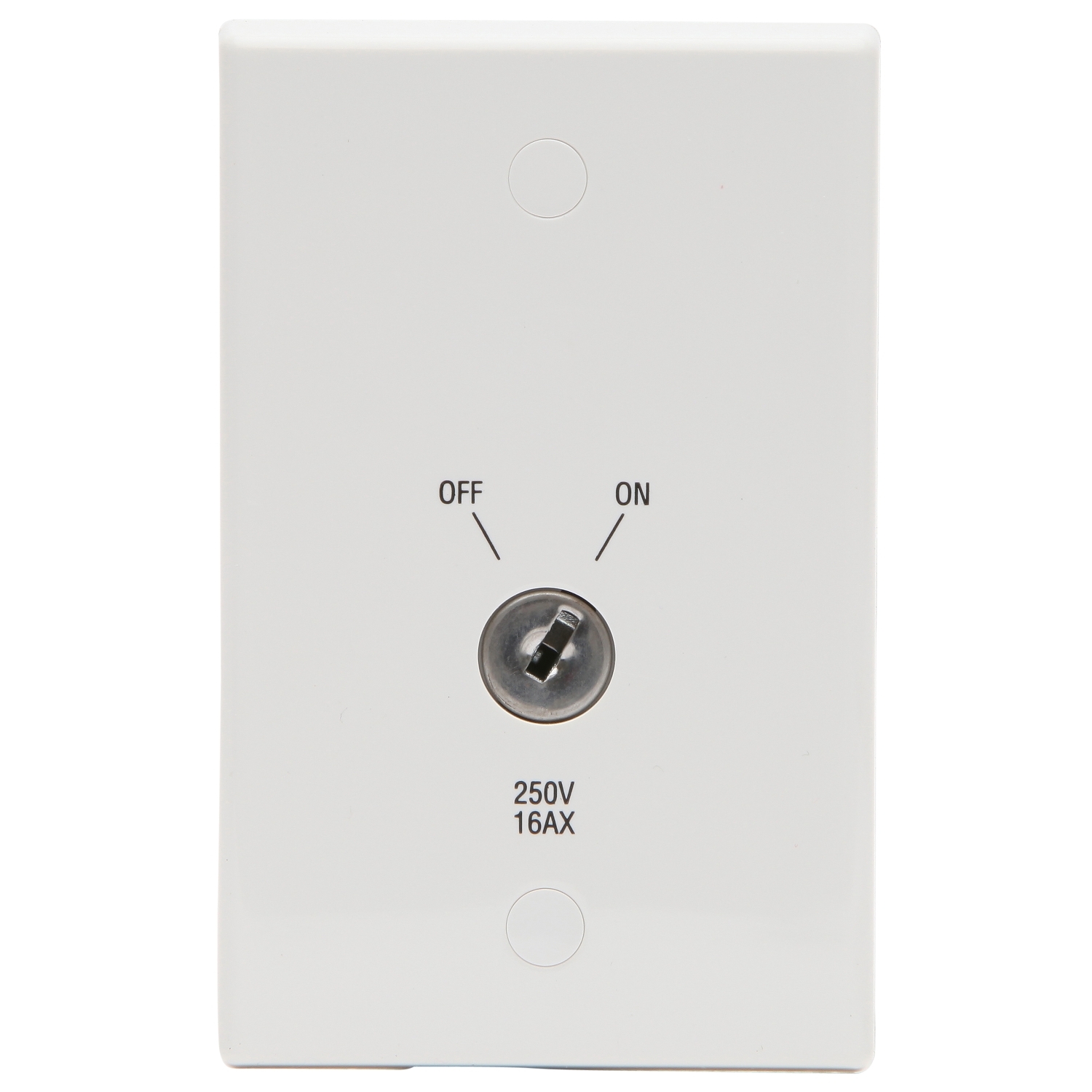 PDL - Keylock Switch Lockable 2-Way ON 16A 250V - White