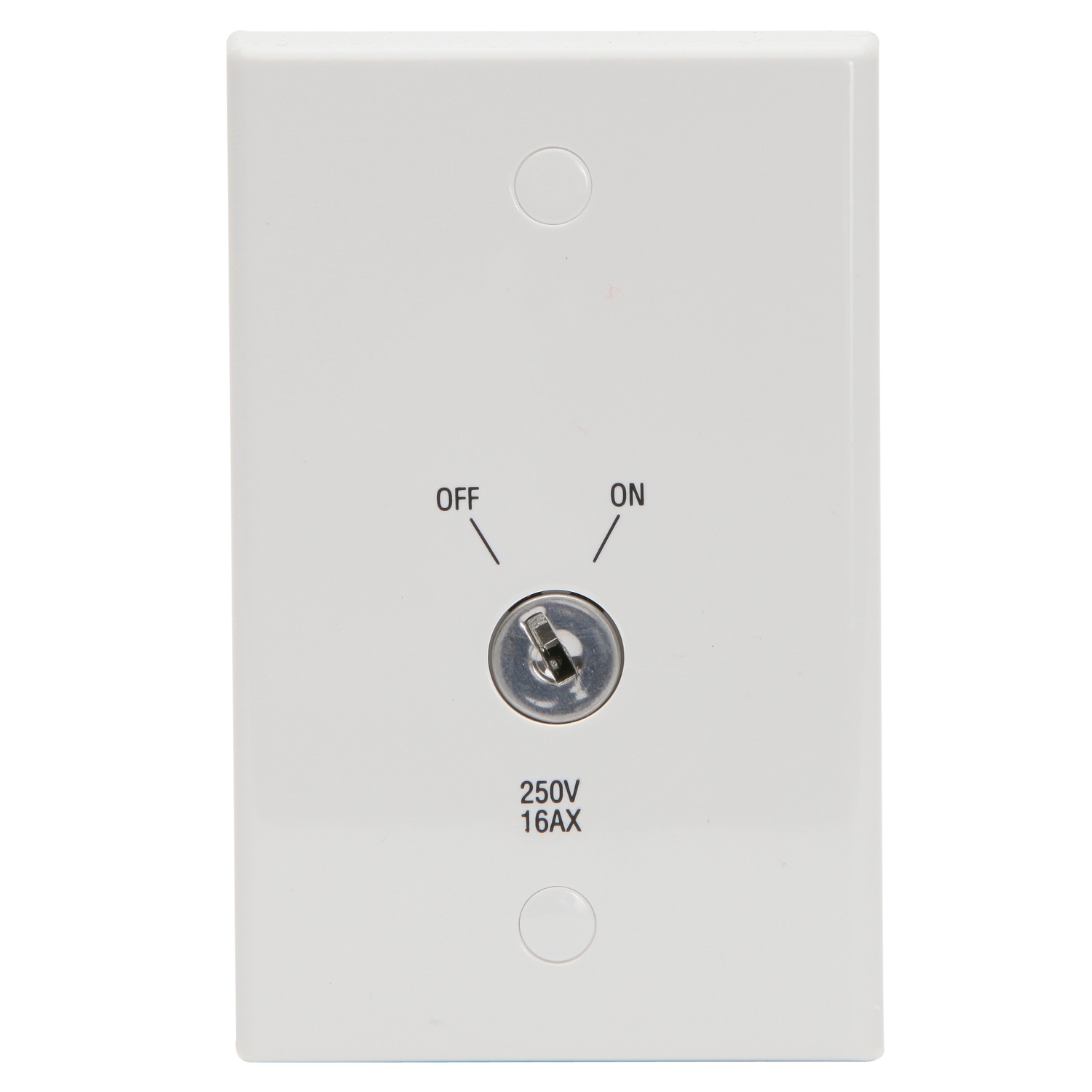 PDL - Keylock Switch Lockable 2-Way ON/OFF 16A 250V - White