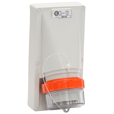 56 Series, Appliance Inlet, 20A 500V 3-Phase 4-Round Pin IP66, Grey